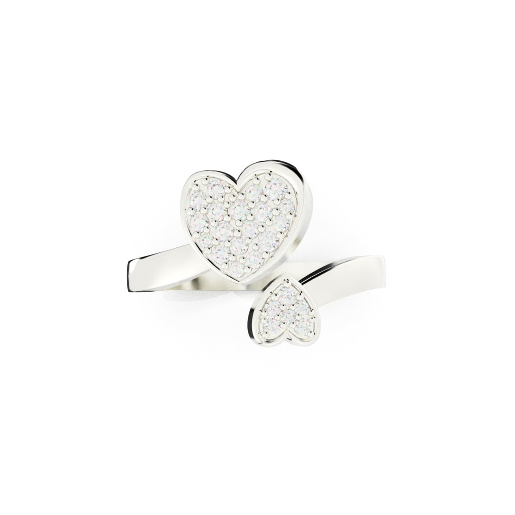 Twin Heart Diamond Ring