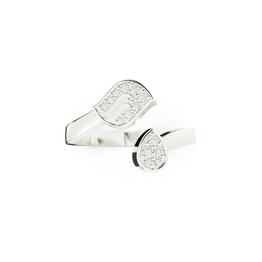 Mystic Leaf Diamond Ring