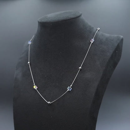 Crystal Diamond Silver Chain