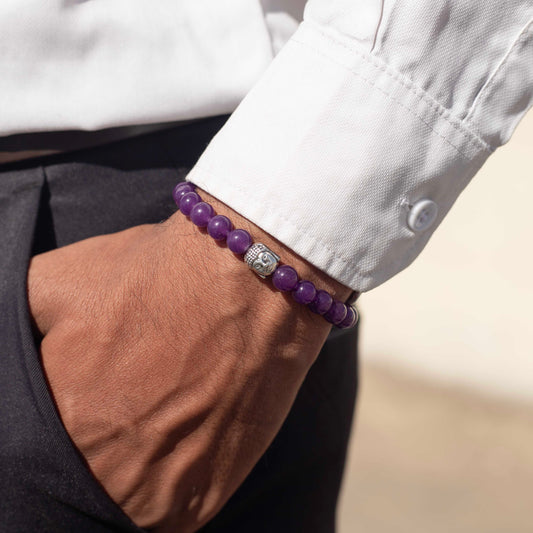 Siltree katela Amethyst Divine Peace Bracelet