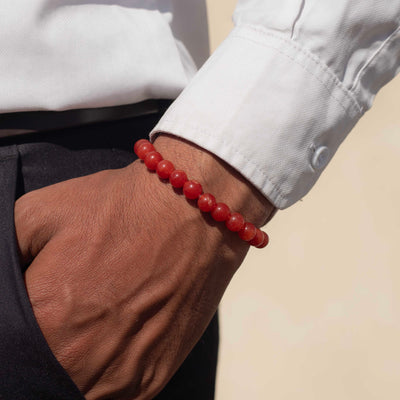 Siltree Red Carnelian Energy Bracelet