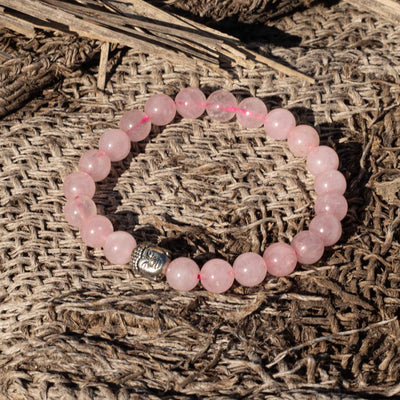 Siltree Rose Quartz Love Bracelet