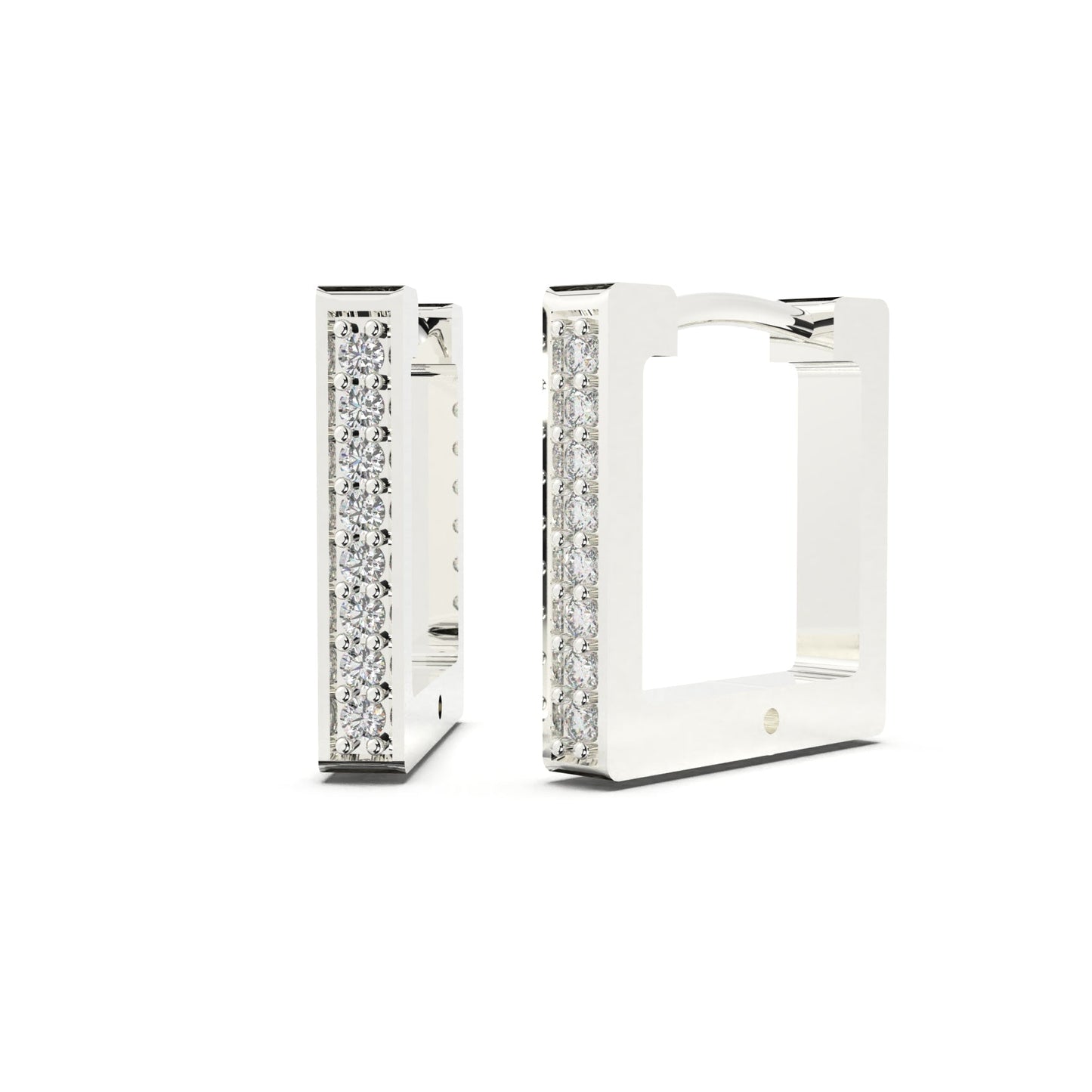 Pristine Edge Earring - SILTREE
rectangle diamond silver bali earring 