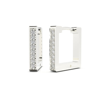 Pristine Edge Earring - SILTREE
rectangle diamond silver bali earring 