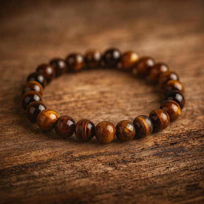 Natural Tiger Eye crystal bracelet for protection, confidence and courage – Siltree Divine Energies