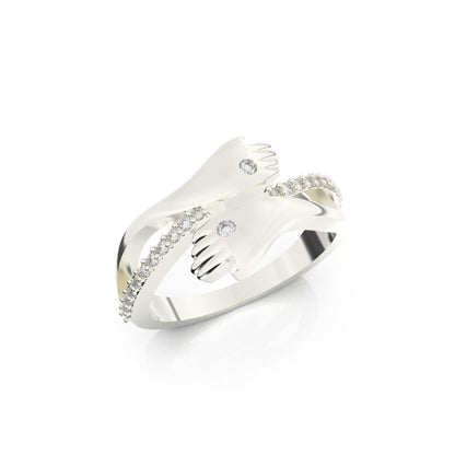 Hug of Love Ring - SILTREE
hug symbol silver ring 
