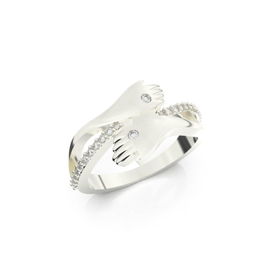 Hug of Love Ring - SILTREE
hug symbol silver ring 