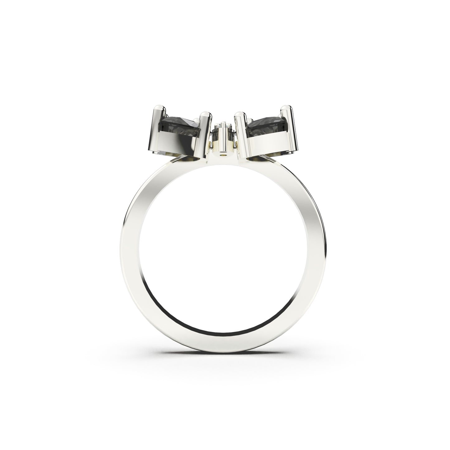 Glacial Black Spark Ring