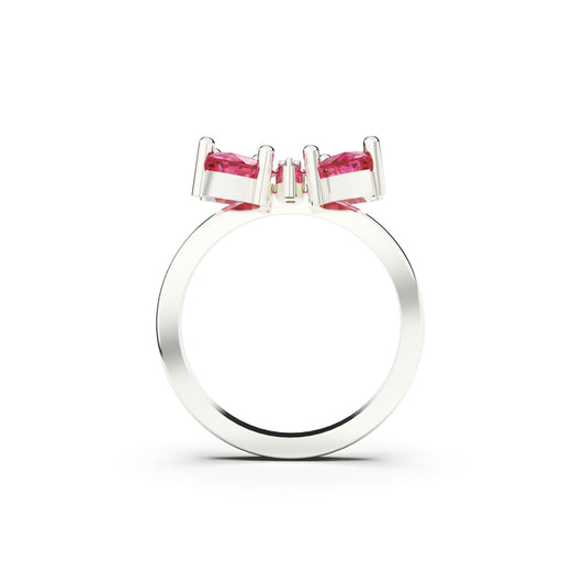 Glacial Pink Spark Ring