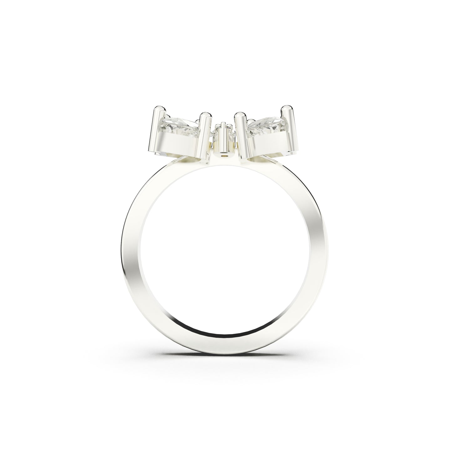 Glacial White Spark Ring
