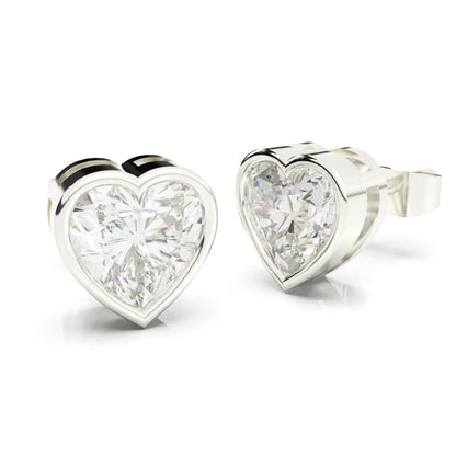 Lustrous Heart Studs - SILTREE